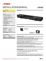 Aries 2157002 Installation Manual preview