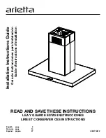 Предварительный просмотр 1 страницы arietta AMT636SSA Installation Instruction Manual