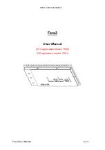 ARIMA Faro3 User Manual preview