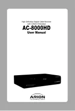 Предварительный просмотр 1 страницы Arion AC-8000HD User Manual