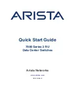 Arista 7000 Series Quick Start Manual preview