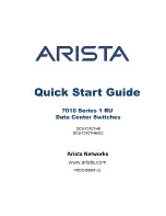 Preview for 1 page of Arista 7010 Series Quick Start Manual