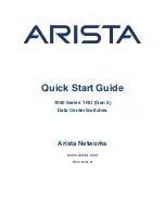 Preview for 1 page of Arista 7060 Series Quick Start Manual