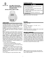 Arista ALC-WM-DT-BT Installation Instructions предпросмотр