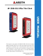 Arista AP-3500-E01 User Manual preview