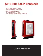 Preview for 1 page of Arista AP-3500 User Manual