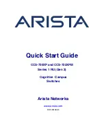 Preview for 1 page of Arista CCS-720XP Series Quick Start Manual