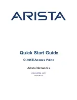 Preview for 1 page of Arista O-105E Quick Start Manual