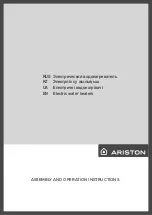 Preview for 1 page of Ariston 3700687 Assembly And Operation Instructions Manual