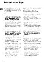 Предварительный просмотр 8 страницы Ariston 7HPC 631 X/HA Operating Instructions Manual