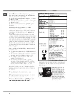 Предварительный просмотр 6 страницы Ariston A5ESH2E EX Operating Instructions Manual