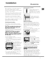 Предварительный просмотр 3 страницы Ariston A6VMH60/ AUS Operating Instructions Manual