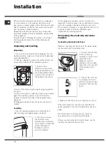 Preview for 2 page of Ariston AQ7L 05 U Instructions For Installation And Use Manual