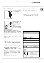 Preview for 3 page of Ariston AQ7L 105 U Instructions For Installation And Use Manual