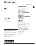 Preview for 19 page of Ariston AQCF 852 B U Instruction Booklet