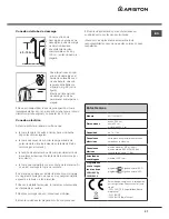 Предварительный просмотр 27 страницы Ariston aqualtis aq113d 697d Instructions For Installation And Use Manual