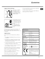 Предварительный просмотр 39 страницы Ariston aqualtis aq113d 697d Instructions For Installation And Use Manual