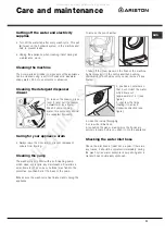 Предварительный просмотр 11 страницы Ariston AQUALTIS AQM9D 29 U Instructions For Installation And Use Manual