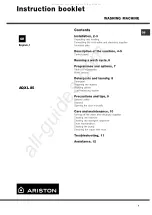 Ariston AQXL 85 Instruction Booklet предпросмотр