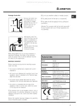 Preview for 3 page of Ariston AQXL 85 Instruction Booklet