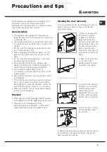 Preview for 9 page of Ariston AQXL 85 Instruction Booklet