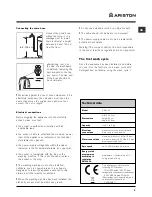 Предварительный просмотр 3 страницы Ariston AR6L 65 Instructions For Use Manual