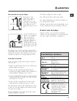 Предварительный просмотр 15 страницы Ariston AR6L 95 Instructions For Use Manual