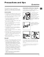 Предварительный просмотр 9 страницы Ariston ARF 105 Instructions For Use Manual