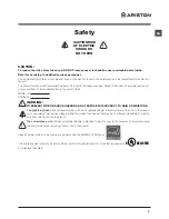 Preview for 3 page of Ariston ARWDF 129 User Manual