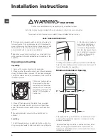 Preview for 4 page of Ariston ARWDF 129 User Manual