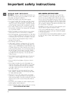 Preview for 2 page of Ariston ARXL 129 W SP Instructions For Use Manual