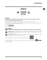 Preview for 3 page of Ariston ARXL 129 W SP Instructions For Use Manual