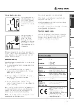 Предварительный просмотр 15 страницы Ariston AV 102 Instructions For Use Manual