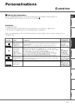 Предварительный просмотр 19 страницы Ariston AV 102 Instructions For Use Manual