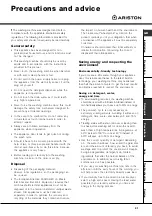 Preview for 21 page of Ariston AV 6 Instructions For Use Manual