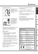 Предварительный просмотр 63 страницы Ariston AVD 109 Instructions For Use Manual