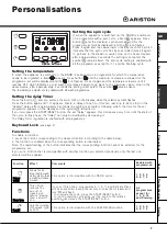 Предварительный просмотр 7 страницы Ariston AVF 149 Instructions For Use Manual