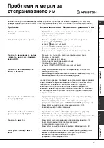 Preview for 47 page of Ariston AVF 88 Instructions For Use Manual