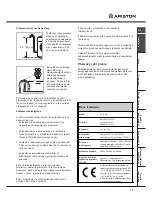 Предварительный просмотр 15 страницы Ariston AVL 105 Instructions For Use Manual