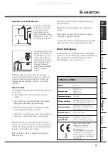 Предварительный просмотр 15 страницы Ariston AVL 129 Instructions For Use Manual