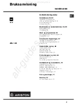 Предварительный просмотр 61 страницы Ariston AVL 129 Instructions For Use Manual