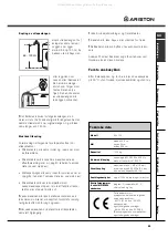 Предварительный просмотр 63 страницы Ariston AVL 129 Instructions For Use Manual