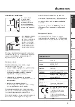 Предварительный просмотр 63 страницы Ariston AVSD 109 Instructions For Use Manual