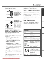 Предварительный просмотр 51 страницы Ariston AVSF 109 Instructions For Use Manual