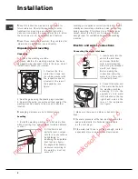 Предварительный просмотр 2 страницы Ariston AVSL 105 Instructions For Use Manual