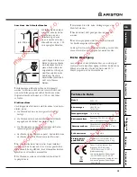 Предварительный просмотр 15 страницы Ariston AVSL 105 Instructions For Use Manual