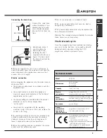 Предварительный просмотр 3 страницы Ariston AVSL 125 Instructions For Use Manual