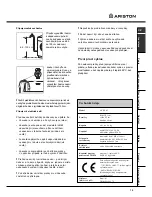 Предварительный просмотр 15 страницы Ariston AVSL 125 Instructions For Use Manual