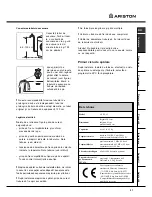 Предварительный просмотр 27 страницы Ariston AVSL 125 Instructions For Use Manual