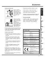 Предварительный просмотр 51 страницы Ariston AVSL 125 Instructions For Use Manual